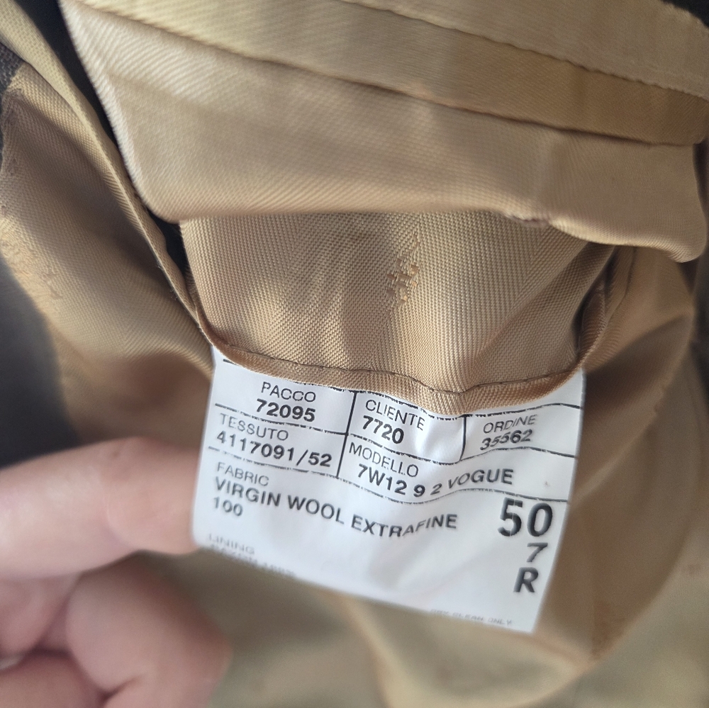 CORNELIANI Jacket Men' Super 120 Extrafine Merino Wool EU 50 US 40 Brown - Picture 8 of 13